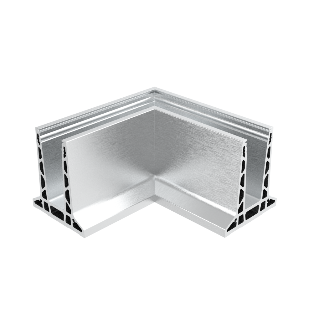 Balustrada-klakson wykonana w całości ze szkła. kotwienie górne profilowane