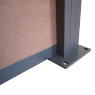 Aluminiowa przegroda dolna/dekoracyjna, 1820 mm antracyt do desek ogrodzeniowych WPC