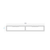Aluminiowy wypełniacz ogrodzenia 14x100-6000mm