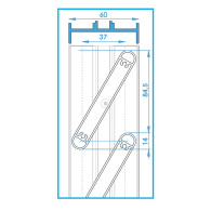 Aluminiowe listwy ogrodzeniowe owalne 14x95-6000mm