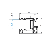 Zestaw aluminiowych adapterów ogrodzeniowych do wypełniacza 20 mm, 40 x 34 - 1,5 m - Antracyt RAL 7016