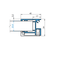 Aluminiowy adapter ogrodzenia do wypełnień 20 - 1700 mm