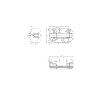 Zawias bramy, bez sprężyny
