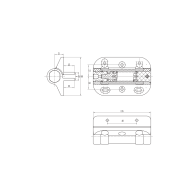 Zawias do ciężkich bram, z regulowaną sprężyną