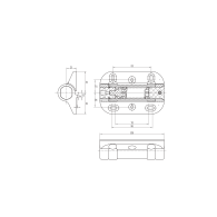 Zawias do ciężkich bram, z regulowaną sprężyną, bez ograniczników
