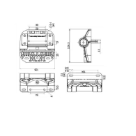 Zawias do ciężkich bram, z regulowaną sprężyną, z regulacją oporu