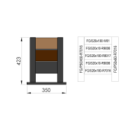 Próbka ogrodzenia 0,3x0,4m wolnostojąca dla płaskich listew FG/S20