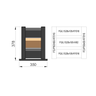 Próbka ogrodzenia 0,3x0,4m wolnostojąca dla listew żaluzjowych FG/L1S20x105