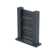 Próbka ogrodzenia 0,3x0,4m wolnostojąca dla lameli żaluzjowych FG/L2S20x120