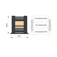 Próbka ogrodzenia 0,3x0,4m wolnostojąca dla listew żaluzjowych FG/L1S20x105