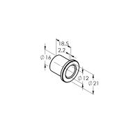 Wkładka do zawiasu D4/83 i D4/84 do profilu 70x70