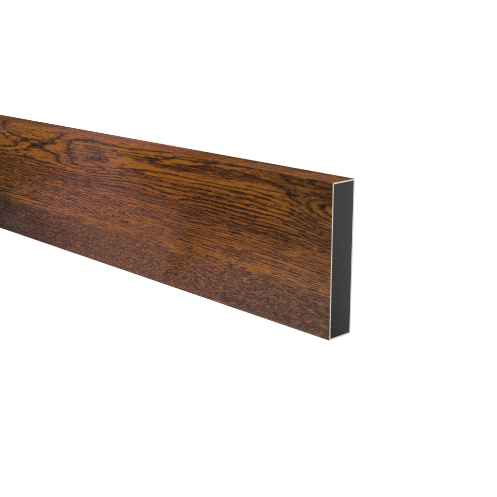 Aluminiowy wypełniacz ogrodzenia 20x100x1,1 - 6000mm ciemny orzech