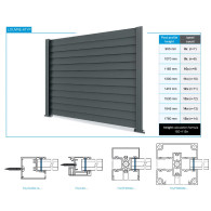 Adapter do aluminiowej żaluzji ogrodzeniowej 8x120