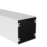 Słupek ogrodzeniowy aluminiowy 100 × 100 mm - 2,5 m - antracyt RAL 7016 - do adapterów kotwiących