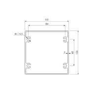 Słupek ogrodzeniowy aluminiowy 100 × 100 mm - 2,5 m - antracyt RAL 7016 - do adapterów kotwiących