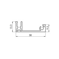 Aluminiowy adapter ogrodzeniowy do wypełniacza - szyna osłonowa 1200 mm