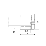 Aluminiowy adapter do ogrodzenia 20/18/16/14 - 6000 mm