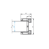 Adapter aluminiowy 60x40-1500mm do żaluzji do 40mm R7016