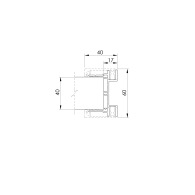 Aluminiowy adapter ogrodzenia do wypełniacza 40 mm - 6000 mm