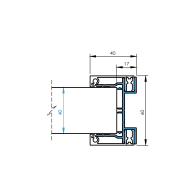 Aluminiowy adapter ogrodzenia do wypełniacza 40 mm - 1500 mm