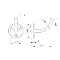 Uchwyt poręczy na ścianę