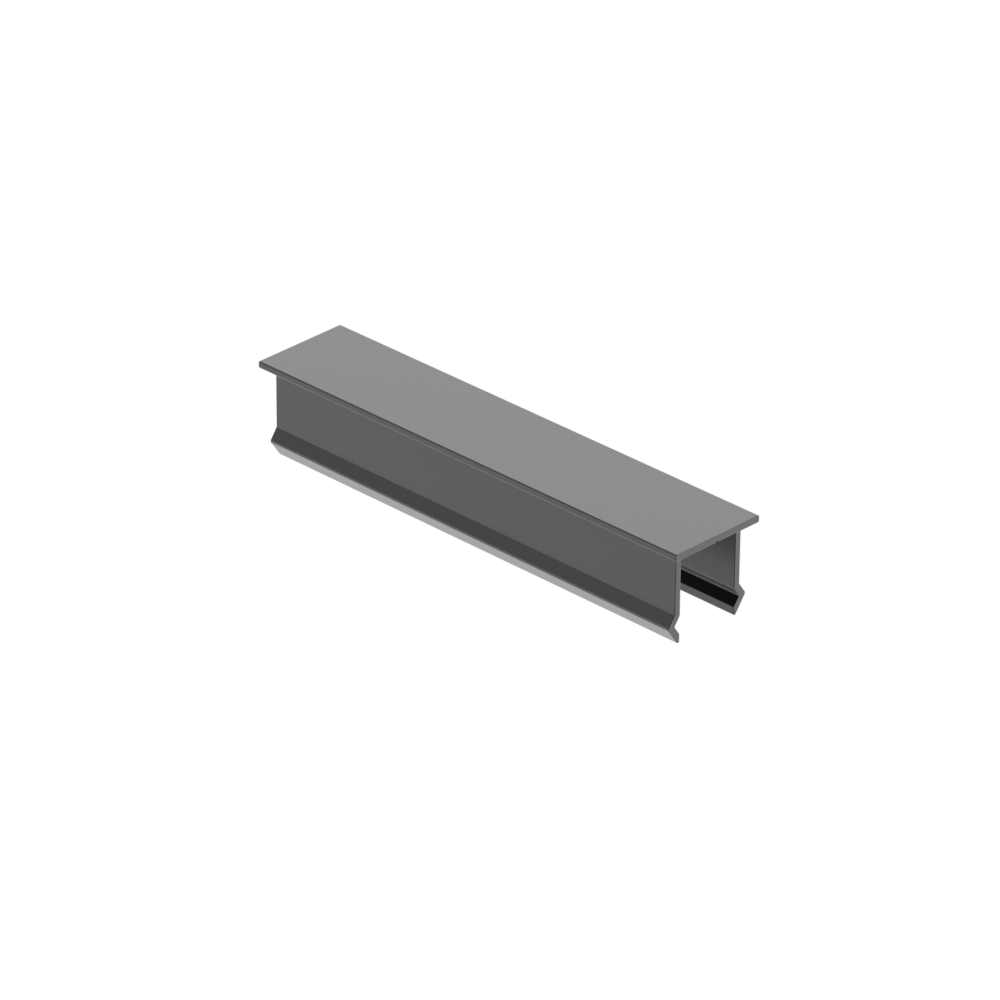 Aluminiowa zaślepka ogrodzenia pionowego, 20 x 100 - Antracyt RAL 7016