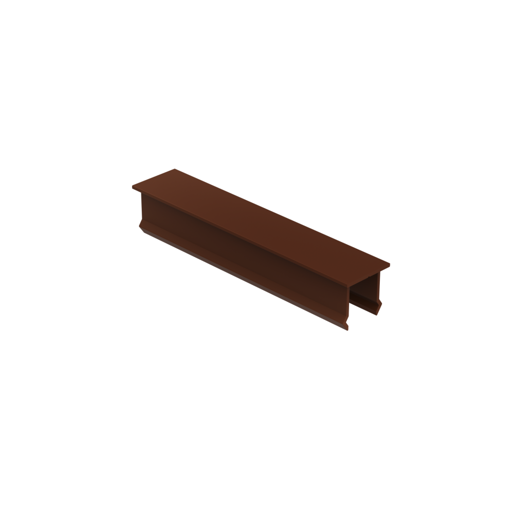 Aluminiowa zaślepka ogrodzenia pionowego, 20 x 100 - Brązowy RAL 8017