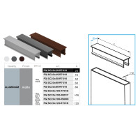 Aluminiowa osłona do pionowego ogrodzenia i narożnej szyny elewacyjnej, 20x20 - Antracyt R7016