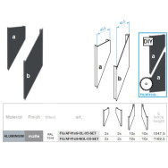 Click - osłona dystansowa do adaptera U, 41x09-36mm - Antracyt R7016, kątowa ze szczeliną 5 mm - SET