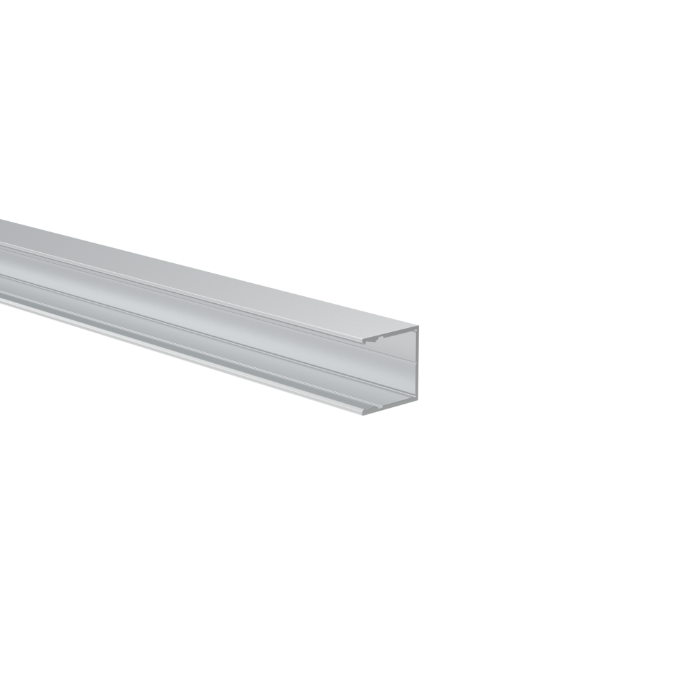 Aluminiowy adapter ogrodzeniowy do wypełnienia 20 mm i do systemu fasadowego, 25 x 25 - 6,0 m - Naturalny