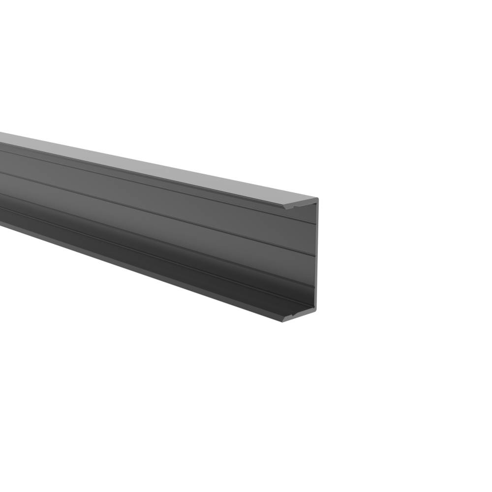 Aluminiowy adapter ogrodzeniowy do paneli 40 mm i systemu fasadowego, 45 x 20 - 6,0 m - Antracyt RAL 7016