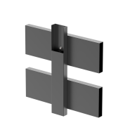 Aluminiowy adapter ogrodzeniowy do paneli 40 mm i systemu fasadowego, 45 x 20 - 6,0 m - Antracyt RAL 7016