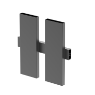 Aluminiowy adapter ogrodzeniowy do paneli 40 mm i systemu fasadowego, 45 x 20 - 6,0 m - Antracyt RAL 7016