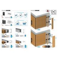 Adapter ogrodzenia aluminiowego do wypełnienia 20 mm i do systemu fasadowego, 25 x 25 - 6,0 m - dekor drewna LIGHT OAK - W02