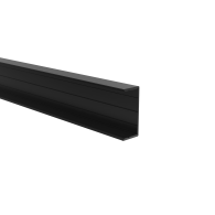 Aluminiowy adapter ogrodzeniowy do paneli 40 mm i systemu fasadowego, 45 x 20 - 6,0 m - Czarny RAL 9005