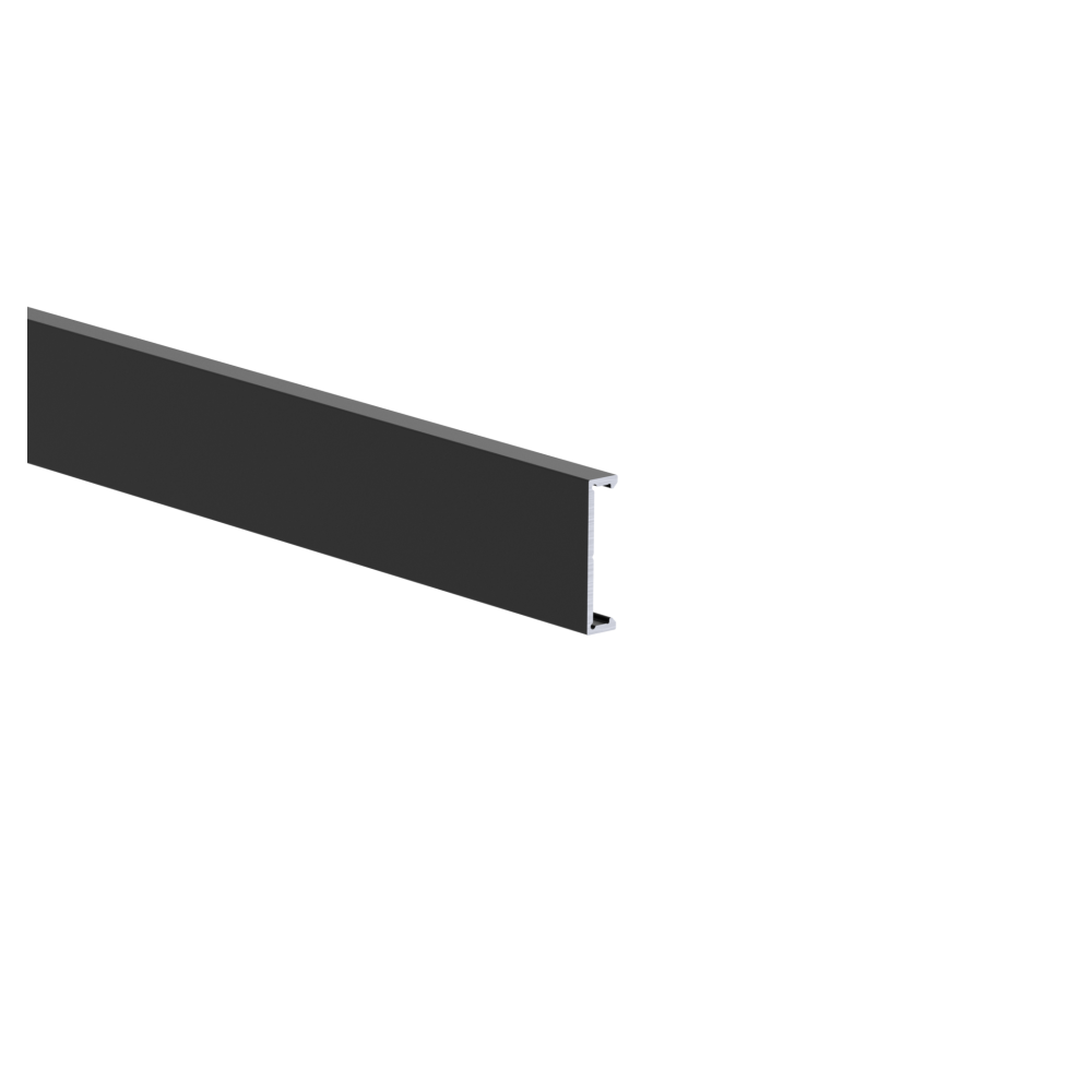 Aluminiowa listwa elewacyjna, 25 x 6 - 6,0 m - Czarny RAL 9005