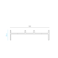 Adapter do słupka aluminiowego 100x100 - 6000mm
