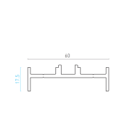 Adapter do słupka aluminiowego 60x60 - 6000mm