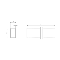 Wypełniacz ogrodzenia aluminiowego 20x10x1,5 - 6000mm szary R9006