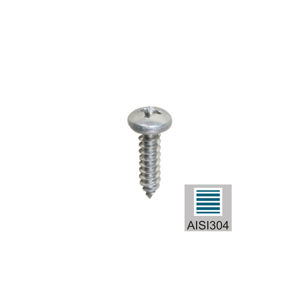 Wkręt do drewna z łbem półkulistym, Nierdzewny