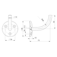 Uchwyt poręczy na ścianę
