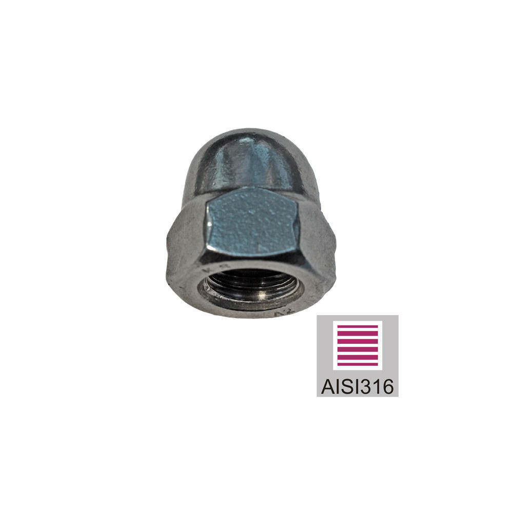 Nakrętka kołpakowa, Nierdzewna, AISI316, M10