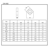 Nakrętka kwadratowa, stal Nierdzewna