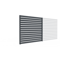 Ogrodzenie aluminiowe z listwą 20x100 i słupkiem PRO70x70, 1,85x2m