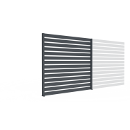 Ogrodzenie aluminiowe z listwą 20x100 i słupkiem PRO70x70, 1,85x2m