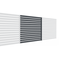 Ogrodzenie aluminiowe z listwą 20x100 i słupkiem PRO70x70, 1,85x2m