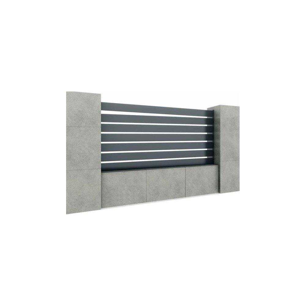 Ogrodzenie aluminiowe z listwą 20x120, 1,2x2,5m