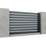 Ogrodzenie aluminiowe z listwą 20x120, 1,7x2,5m