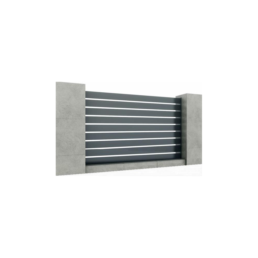 Ogrodzenie aluminiowe z listwą 20x120, 1,7x2,5m