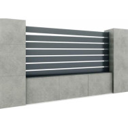 Ogrodzenie aluminiowe z listwą 20x100, 1,5x2m